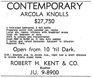 Classified Advertisement, September 2, 1962